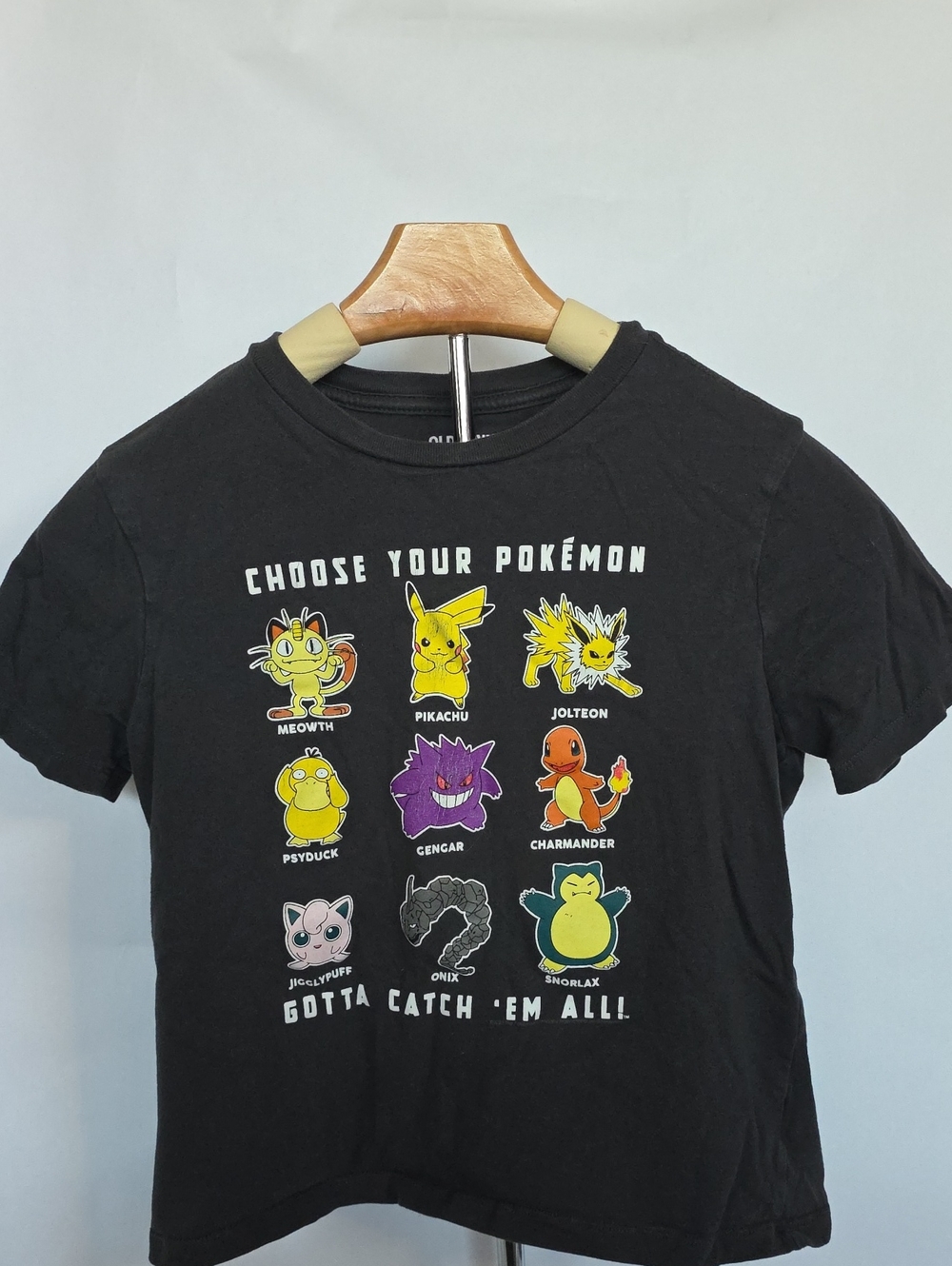 Black Pokémon Graphic Kids Tee - Choose Your Pokémon